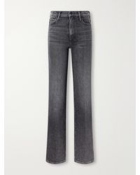 Mother - The Kick It High-Rise Straight-Leg Stretch Jeans - Lyst