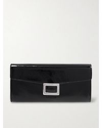 Roger Vivier - Belle Vivier Buckled Patent-Leather Clutch - Lyst