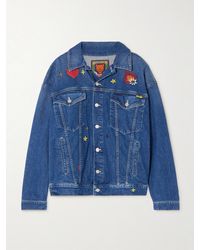 Mother - La Doublej The Drop It Drifter Embroidered Denim Jacket - Lyst