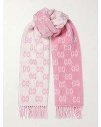 Gucci - Fringed Jacquard-Knit Scarf - Lyst