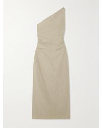 Faithfull the Brand - + Net Sustain Jomana One-shoulder Ruched Linen Maxi Dress - Lyst