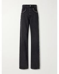 Marni - Embellished Mid-Rise Straight-Leg Jeans - Lyst