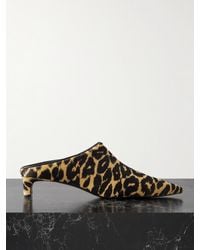 Jil Sander - Leopard-Print Calf Hair Mules - Lyst