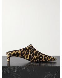 Jil Sander - Leopard-Print Calf Hair Mules - Lyst