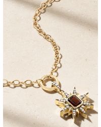 Marlo Laz - Starburst 14-Karat, Rhodium-Plated, Diamond And Garnet Necklace - Lyst