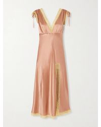 Eres - Sophistiquée Lace-Trimmed Silk-Satin Nightdress - Lyst
