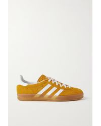 adidas Originals Gazelle Indoor Sneakers Aus Veloursleder Mit Lederbesätzen - Gelb