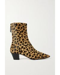 Aquazzura - Saint Honoré 45 Cheetah-Print Calf Hair Ankle Boots - Lyst