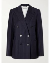 Givenchy - Pinstripe Double-Breasted Wool Blazer - Lyst