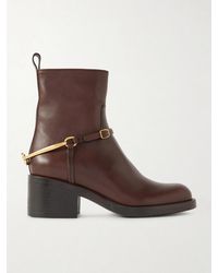 Chloé - Dakota Embellished Leather Ankle Boots - Lyst