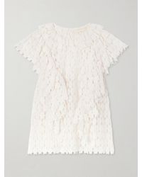 Ulla Johnson - Daevy Ruffled Cotton-Blend Lace Blouse - Lyst