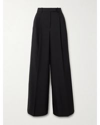 Givenchy - Pleated Metallic Striped Wool-Blend Wide-Leg Pants - Lyst