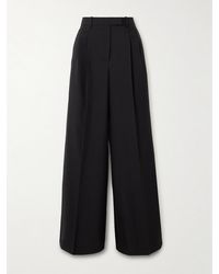 Givenchy - Pleated Metallic Striped Wool-Blend Wide-Leg Pants - Lyst