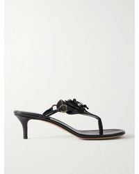 Isabel Marant - Ekyne Leather Thong Embellished Sandals - Lyst