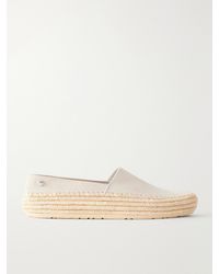 Loewe - Paula's Ibiza Rio Suede And Raffia Espadrilles - Lyst