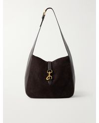 Nili Lotan - Anita Suede And Leather Shoulder Bag - Lyst