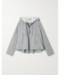 Loewe - Veste Raccourcie À Capuche En Serge De Coton À Broderie - Lyst