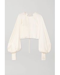 orseund iris le club cropped satin top