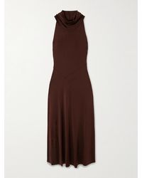 Victoria Beckham - Hooded Stretch-Jersey Midi Dress - Lyst