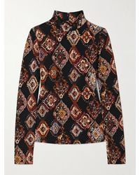 Cara Cara - Suzie Printed Stretch-Jersey Turtleneck Top - Lyst