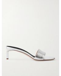 Tom Ford - Lizard-Effect Metallic Leather Mules - Lyst