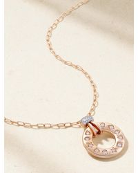 Pomellato - Iconica 18-Karat Rose, Rhodium-Plated And Diamond Necklace - Lyst