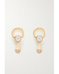 Balenciaga - Force Ball Gold-plated Crystal Earrings - Lyst