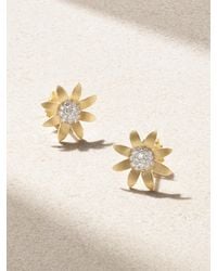 Irene Neuwirth - Golden Blossom 18-Karat And Diamond Earrings - Lyst