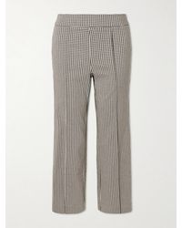 STAUD - Knack Verkürzte Schlaghose Aus Stretch-Cady Mit Gingham-Karo - Lyst