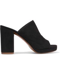 Robert Clergerie Abrice Suede Mules - Black