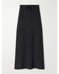 Allude - Drawstring Wool And Cashmere-Blend Knitted Midi Skirt - Lyst