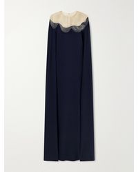 Oscar de la Renta - Embellished Stretch-Silk Georgette Gown - Lyst
