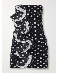 Charo Ruiz - Rocio Ruffled Polka-Dot Cotton-Blend Voile Mini Dress - Lyst
