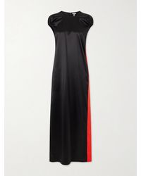 Loewe - Silk-Blend Satin Midi Dress - Lyst