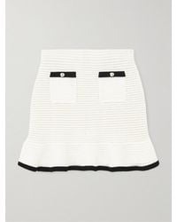 Self-Portrait - Sequin-Embellished Crocheted Mini Skirt - Lyst