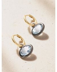 BY PARIAH - Xl Orbit 14-Karat Recycled, Rhodium And Aquamarine Earrings - Lyst
