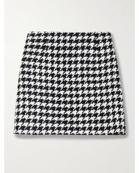 Carolina Herrera - Houndstooth Tweed Mini Skirt - Lyst