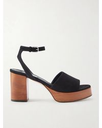 TOTEME - Suede Platform Sandals - Lyst