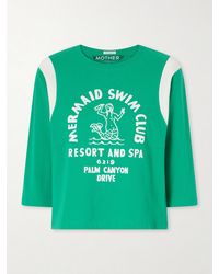 Mother - The Better Half Flocked Printed Cotton T-Shirt - Lyst