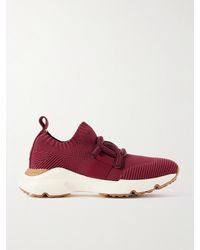 Tod's - Slip-Ons Aus Stretch-Strick Mit Lederbesätzen - Lyst