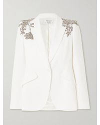 McQueen - Embellished Crepe Blazer - Lyst
