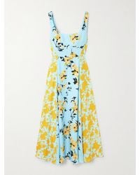 La Ligne - Maxikleid Aus Seide Mit Blumenprint - Lyst