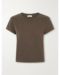 Agolde - Adine Cropped Organic Cotton-Jersey T-Shirt - Lyst