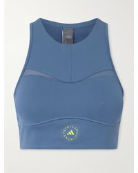 adidas By Stella McCartney - Truepurpose Sport-Bh Aus Recyceltem Stretch-Jersey Mit Perforationen Und Logoapplikation - Lyst