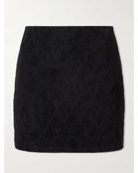 Blazé Milano - Viva Coci Quilted Suede Mini Skirt - Lyst
