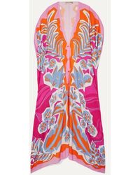 Emilio Pucci Samoa Kaftan Aus Voile Mit Blumenprint - Pink