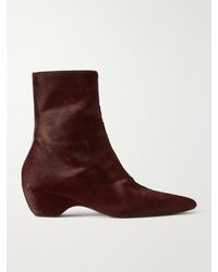 KHAITE - Sybil Calf Hair Ankle Boots - Lyst