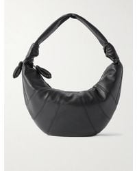 Lemaire - Fortune Croissant Paneled Textured-Leather Shoulder Bag - Lyst