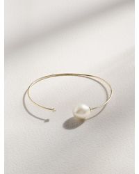 Mizuki - 14-Karat, Pearl And Diamond Cuff - Lyst