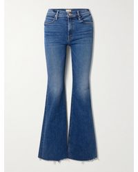 Mother - The Doozy Sneak Fray High-Rise Flared Jeans - Lyst